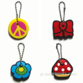 PVC personalizado chaveiros 3D flor suave forma PVC Keychain